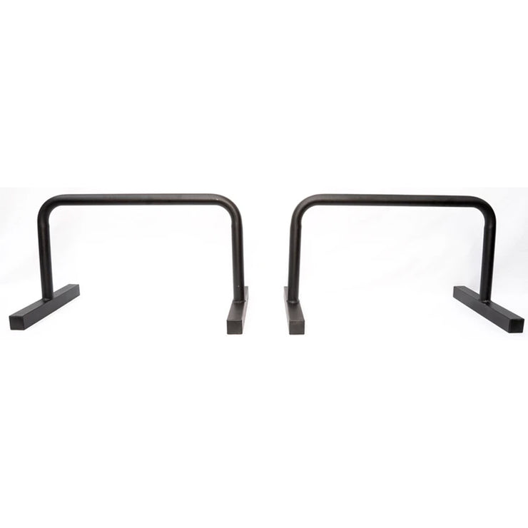 BEYONDRX PARALLETTE. Unlike other parallettes these are made from a one piece steel construction. Giving them logevity and stability like no other.